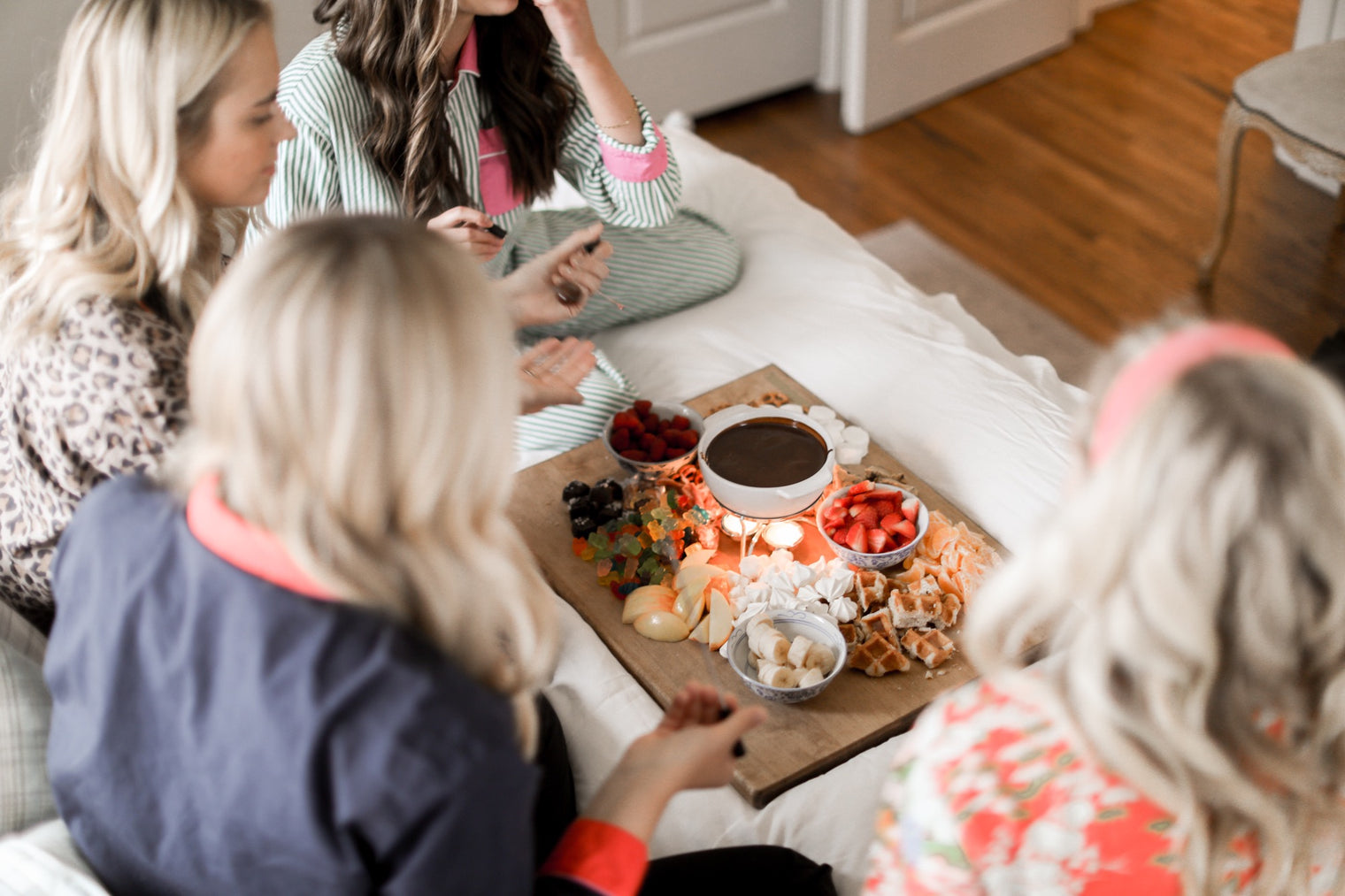 The Harvest Board x West of Breakfast girls night Fondue Board