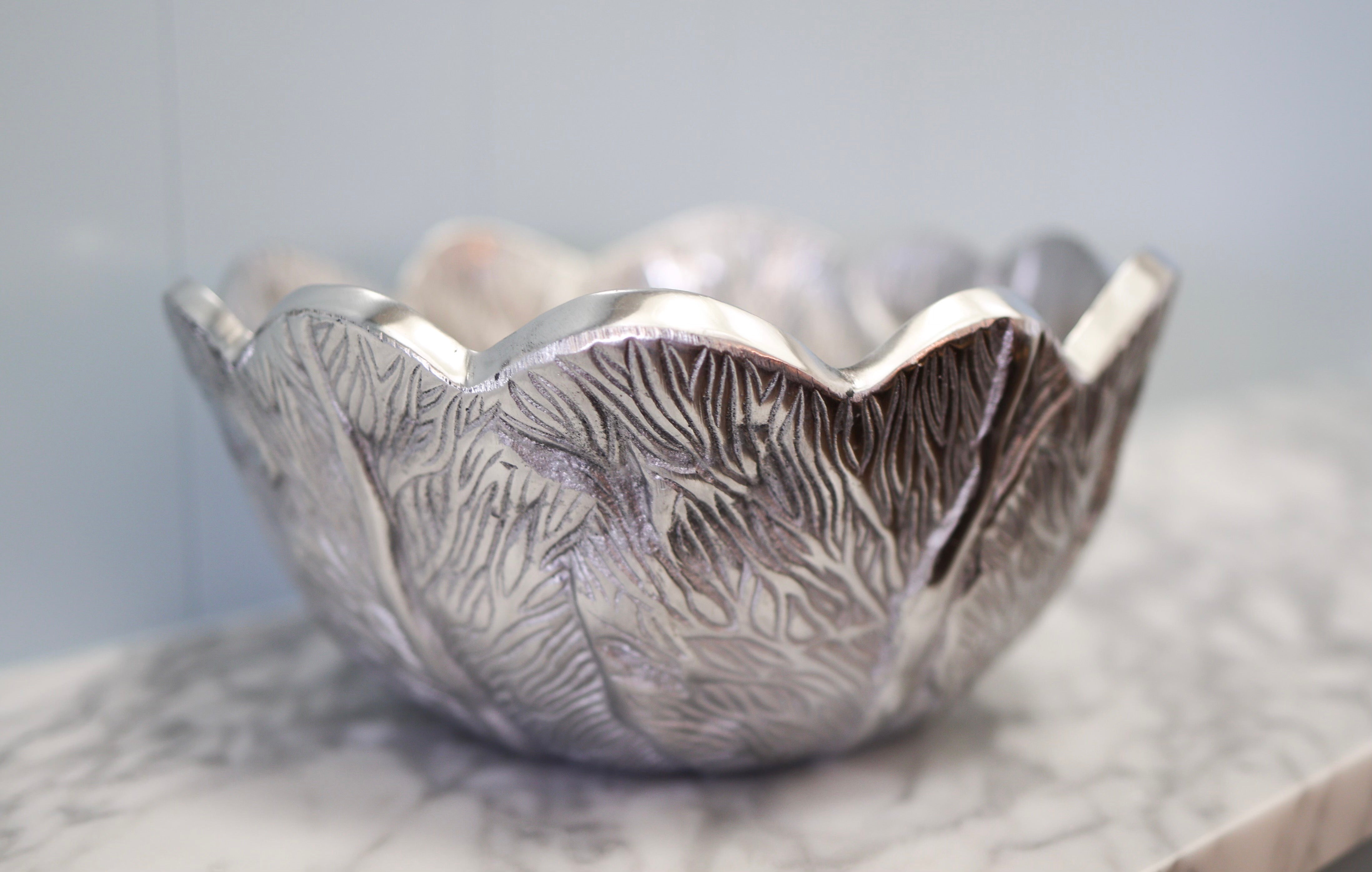 The Harvest Board Pewter Cabbage Bowl